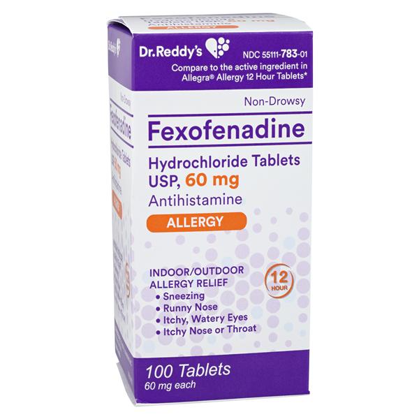 Fexofenadine HCl OTC Tablets 60mg Bottle 100/Bt