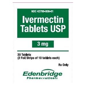 Ivermectin Tablets 3mg Unit Dose 2x10/Package Each
