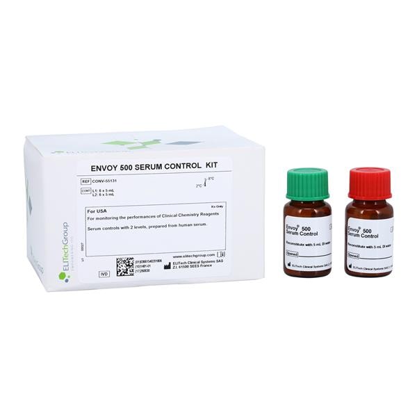 Serum Normal/Abnormal Control 12x5mL For Envoy 500 Chemistry Analyzer Ea