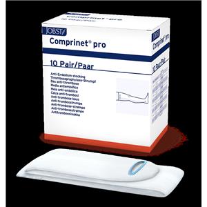 Compression Stocking Thigh High 31-38" White/Yellow/Blue