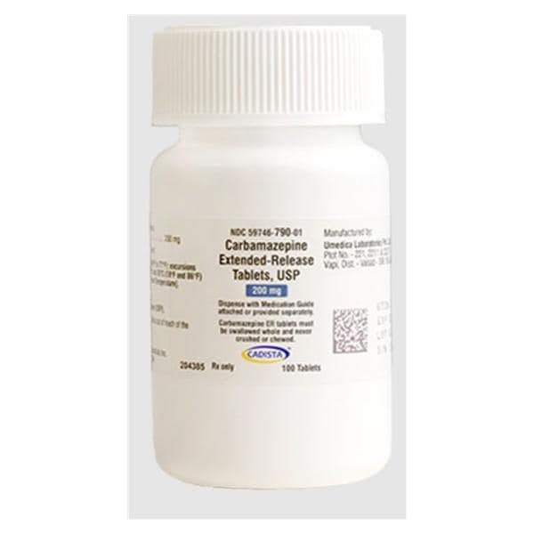 Carbamazepine Extended-Release Tablets 200mg Bottle 100/Bottle Each