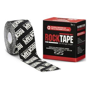 RockTape Kinesiology Tape 97% Cotton/3% Nylon 2"x21.5' Black with Logo NS EA