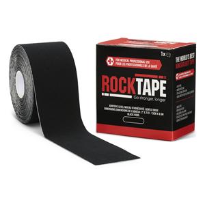 RockTape Kinesiology Tape 97% Cotton/3% Nylon 2"x21.5' Black Non-Sterile EA