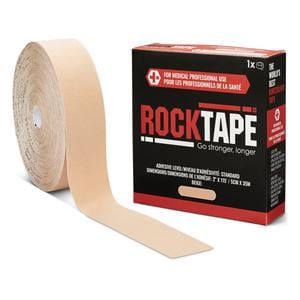 RockTape Kinesiology Tape 97% Cotton/3% Nylon 2"x115' Beige Non-Sterile EA