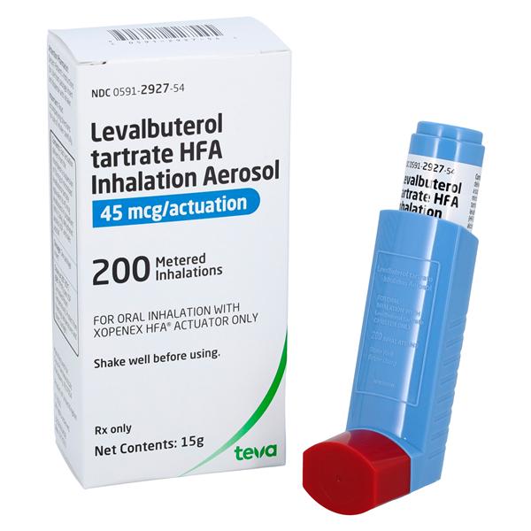 Levalbuterol Tartrate Inhalation Aerosol 45mcg Inhaler 15gm Each