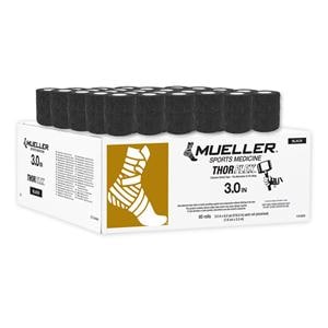 ThorFlex Cohesive Tape 65% Polyester/35% Non-Woven 3"x6yd Black NS 60/Ca