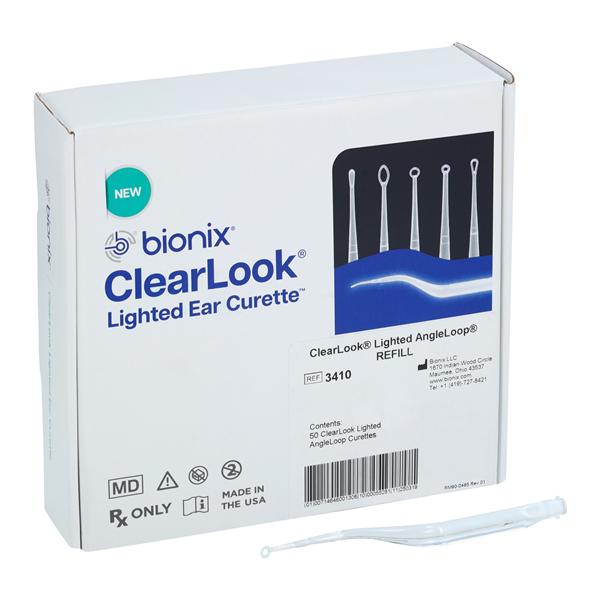 ClearLook Ear Curette Refill Pack 4mm AngleLoop Non-Sterile Disposable 50/Bx