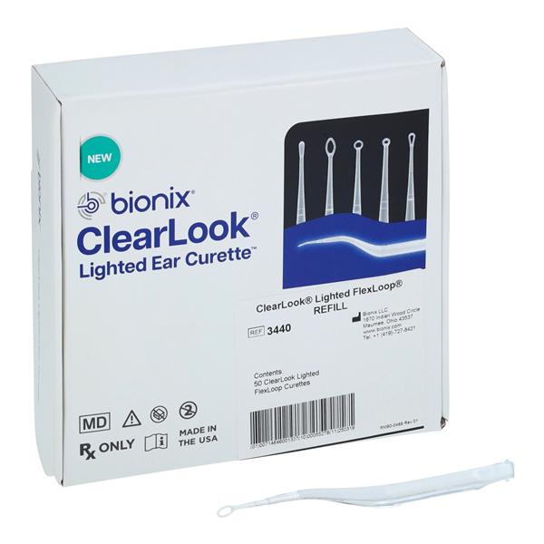 ClearLook Ear Curette Refill Pack 4mm FlexLoop Non-Sterile Disposable 50/Bx