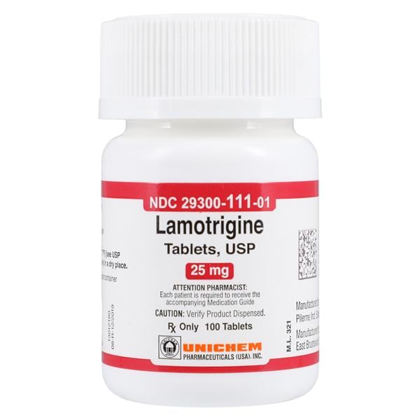 Lamotrigine Tablets 25mg Bottle 100/Bt Each