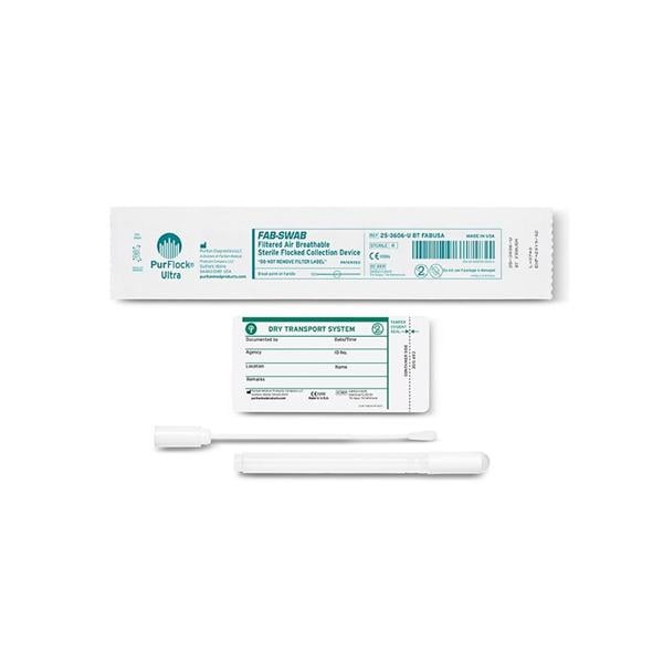 Fab-Swab Swab Collection Transport Tube PS Hndl Poly Flck 6" Strl Elngt 500/Ca