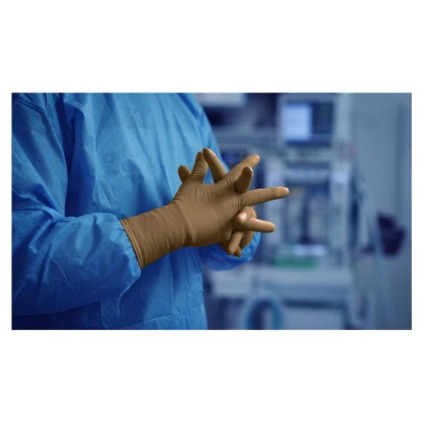 GAMMEX PI Hybrid Micro Polyisoprene / Neoprene Surgical Gloves 5.5 Brown 50Pr/Bx, 4 BX/CA