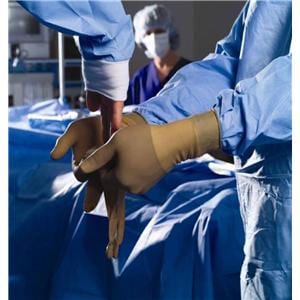 GAMMEX PI Hybrid Micro Polyisoprene / Neoprene Surgical Gloves 9 Brown 50Pr/Bx, 4 BX/CA