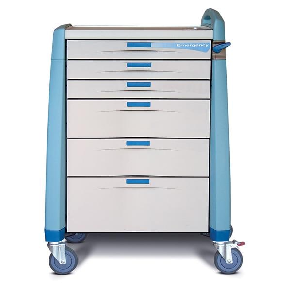 Medical Emergency Cart (3) 3 Drwr/(2) 6 Drwr w/Dvdr/(1) 10 Drwr w/Dvdr Brkwy Lk