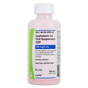 Cephalexin Oral Suspension 125mg/5mL Bottle 200mL Each