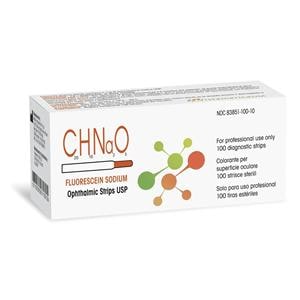 Fluorescein Sodium Ophthalmic Strip 1mg Pack 100/Package 100/Package