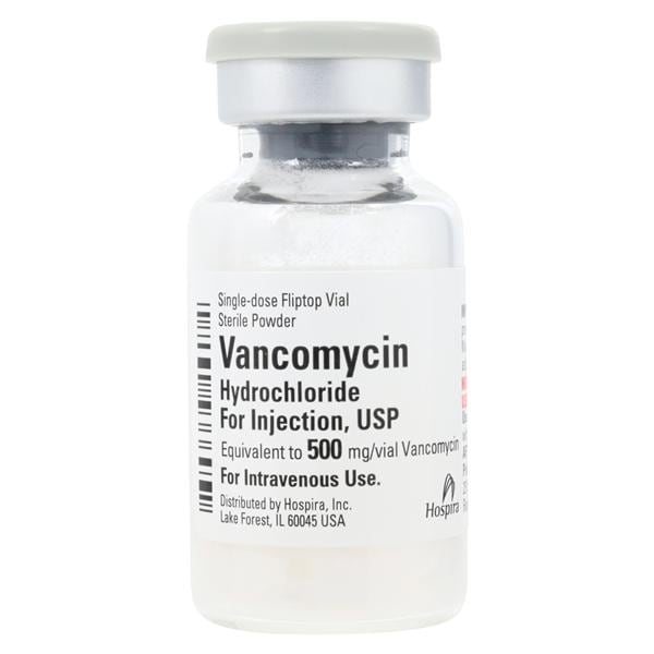 Vancomycin HCl Lyophilized Powder Injection 500mg/vl Pack 10/Package