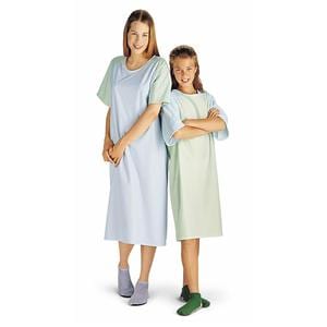 Comfort Knit Patient Gown 12-15 Youth _ Blue Disposable 12/Dz