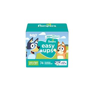 Pampers Easy Ups Training Underwear Moderate Boy Bluey 2T-3T 74/Pk, 1 PK/CA