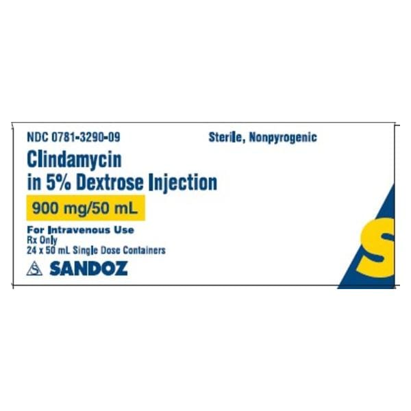 Clindamycin in 5% Dextrose Injection 18mg Bag 50mL 24/Package