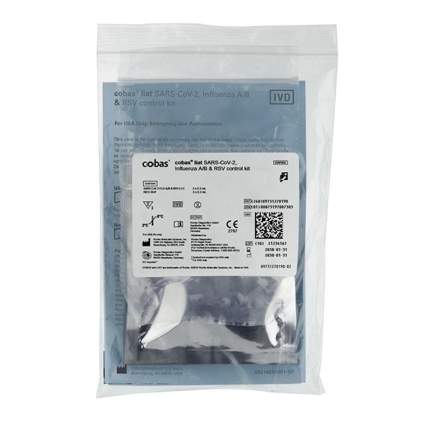cobas liat Rsprtry +/ Neg Quality Control Kit f/ SARS-CoV-2, Flu A/B & RSV 6/Kt
