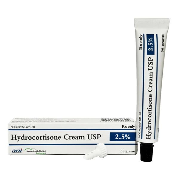 Hydrocortisone Topical Cream 2.5% Tube 30gm Each