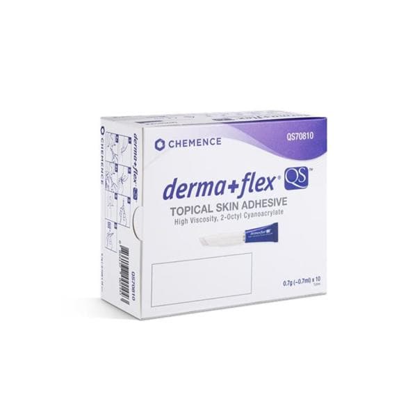 Derma+Flex QS Topical Skin Adhesive 0.7mL Purple 10/Bx