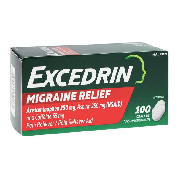 Excedrin Migraine Caplets 250/250/65mg 100/Bt, 24 BT/CA