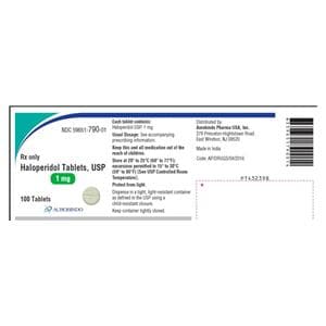 Haloperidol Tablets 1mg Bottle 100/Bt Each