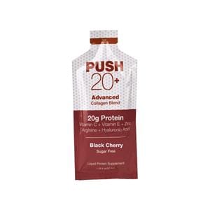 PUSH 20+ Splmnt Liquid SF / GltnFr Clgn Blnd Black Cherry 1.25oz Packet 60/Ca