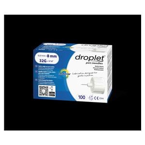 Droplet Pen Needle 32gx8mm _ 100/Bx