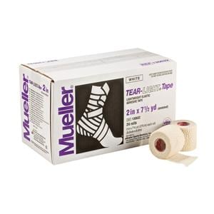 Tear-Light Athletic Tape Elastic 2"x7.5yd White Non-Sterile 24/Ca