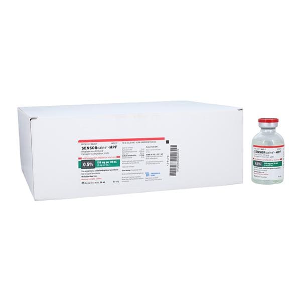 Sensorcaine MPF w/Epinephrine Injection 0.5% 1:200,000 PF SDV 30mL 25/Package