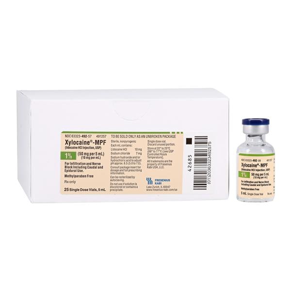 Xylocaine MPF Injection 1% Preservative Free SDV 5mL 25/Package