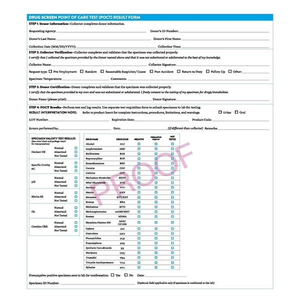 iCup Result Forms For use with urine or oral fluid devices 25/Bg