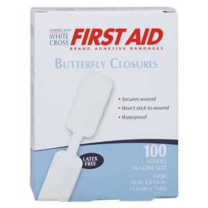 American White Cross First Aid Wound Closure Bandage Large White 100/Bx