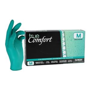 True Comfort Chloroprene Exam Gloves Medium Green Non-Sterile