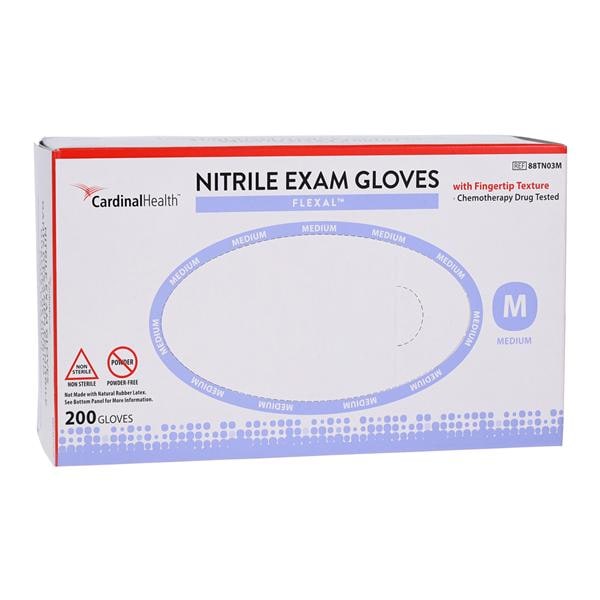 Flexal Nitrile Exam Gloves Medium Cornflower Blue Non-Sterile 200/Bx