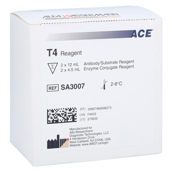 ACE T4 Reagent Sub:2x12mL/Conj:2x4.5mL 100 Count 100/Bx
