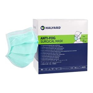 Tie On Mask Not ASTM Rated Anti-Fog Green 50/Bx