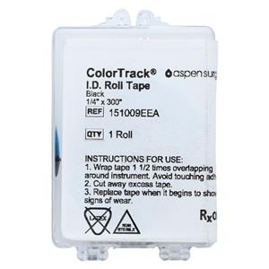 Instrument ID Tape Black 1/4x300" Autoclavable Disposable 1/EA