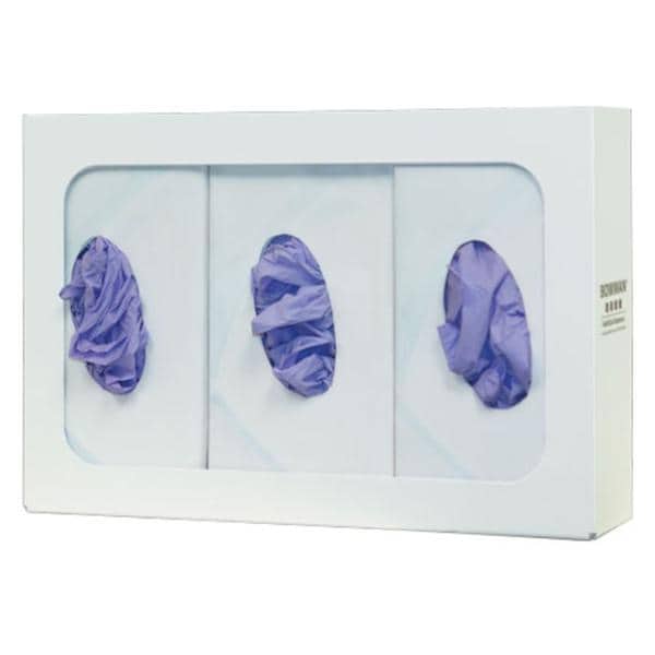 Powder Coated Steel Glove Box Holder Triple Ea