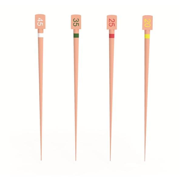 Genius Gutta Percha Points A4 Size #25 White 60/Pk