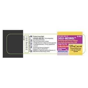 Novaplus Solu-Medrol Injection 125mg PF SDV Act-O-Vial 2mL 25/Package