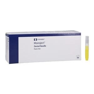Monoject Needle Plastic Hub 27 Gauge Short Yellow 100/Bx, 10 BX/CA