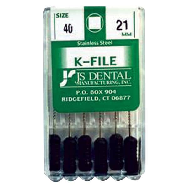 K-File 21 mm Size 40 Stainless Steel Black 0.02 6/Pk