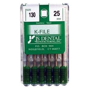 K-File 25 mm Size 130 Stainless Steel 0.02 6/Pk