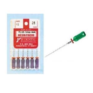 Hedstrom Plus File 25 mm Size 60 Stainless Steel Blue 0.02 6/Bx