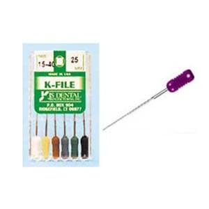 K-File 31 mm Size 60 Stainless Steel Blue 0.02 6/Pk