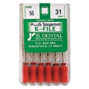 K-File Plus 31 mm Size 55 Stainless Steel Red 0.02 6/Bx