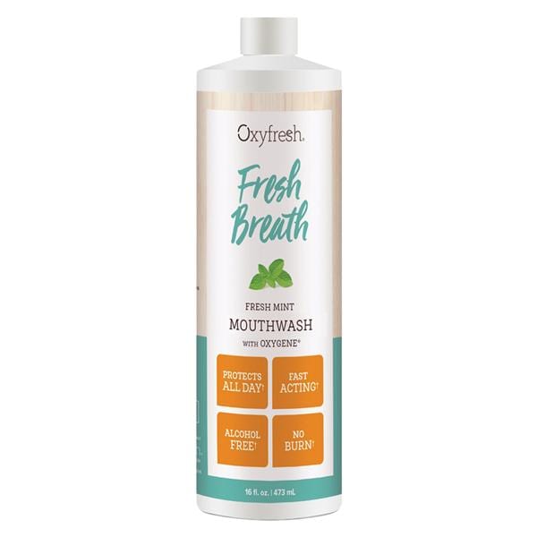 Oxyfresh Fresh Breath Fresh Mint Mouthwash 16 oz Bottle 16oz/Bt